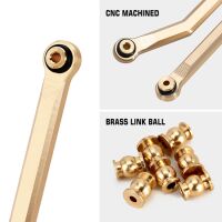 INJORA 8PCS 37g Heavy Brass High Clearance Chassis 4 Links Set for Axial SCX24 C10 Jeep Wrangler Bronco