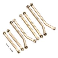 INJORA 8PCS 37g Heavy Brass High Clearance Chassis 4 Links Set for Axial SCX24 C10 Jeep Wrangler Bronco