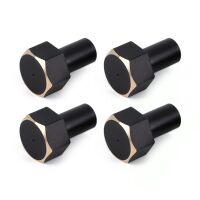 INJORA 4PCS M2 Black Brass Hex Barrel Nuts for INJORA SCX24 Wheel Hex Hub +5mm Extenders