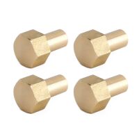 INJORA 4PCS M2 Gold Brass Hex Barrel Nuts for INJORA SCX24 Wheel Hex Hub +5mm Extenders