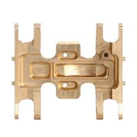 INJORA Brass Skid Plate Gearbox Transmission Mount for Axial SCX24 Golden