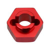 INJORA 7mm Aluminum Wheel Hex Hub Extenders for Axial SCX24 Red