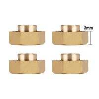 INJORA 7mm Brass Wheel Hex Hub Extenders for Axial SCX24