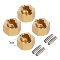 INJORA 7mm +1 Brass Wheel Hex Hub Extenders for Axial SCX24