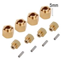 INJORA 7mm +2 Brass Wheel Hex Hub Extenders for Axial SCX24