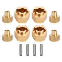 INJORA 7mm +2 Brass Wheel Hex Hub Extenders for Axial SCX24