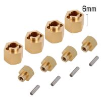 INJORA 7mm +3 Brass Wheel Hex Hub Extenders for Axial SCX24