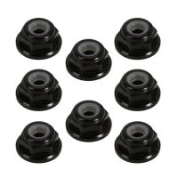 INJORA 8PCS M2 Wheel Lock Nuts Flange Nuts for SCX24 BLACK