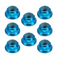 INJORA 8PCS M2 Wheel Lock Nuts Flange Nuts for SCX24 LIGHT BULE