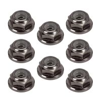 INJORA 8PCS M2 Wheel Lock Nuts Flange Nuts for SCX24 GREY