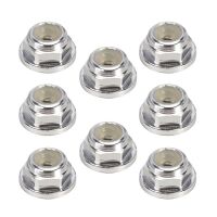 INJORA 8PCS M2 Wheel Lock Nuts Flange Nuts for SCX24 SILVER