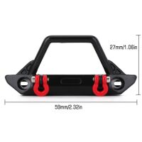 INJORA Metal Front Stinger Bumper B with Lights for SCX24 Jeep Wrangler Gladiator