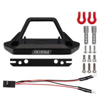 INJORA Metal Front Stinger Bumper B with Lights for SCX24 Jeep Wrangler Gladiator