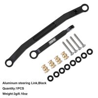 INJORA CNC Aluminum Steering Links for Axial SCX24 Black