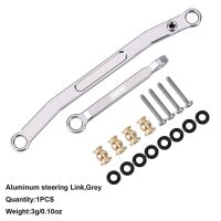 INJORA CNC Aluminum Steering Links for Axial SCX24 Grey