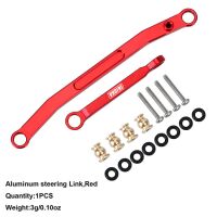 INJORA CNC Aluminum Steering Links for Axial SCX24 Red