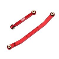 INJORA CNC Aluminum Steering Links for Axial SCX24 Red