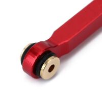 INJORA CNC Aluminum Steering Links for Axial SCX24 Red