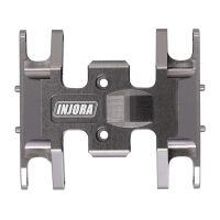 INJORA Aluminum Gearbox Mount, Transmission Skid Plate for Axial SCX24 Grey
