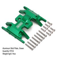 INJORA Aluminum Gearbox Mount, Transmission Skid Plate for Axial SCX24 Green