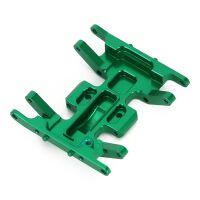 INJORA Aluminum Gearbox Mount, Transmission Skid Plate for Axial SCX24 Green