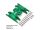 INJORA Aluminum Gearbox Mount, Transmission Skid Plate for Axial SCX24 Green