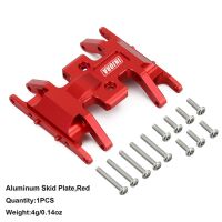 INJORA Aluminum Gearbox Mount, Transmission Skid Plate for Axial SCX24 Red