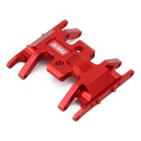 INJORA Aluminum Gearbox Mount, Transmission Skid Plate for Axial SCX24 Red