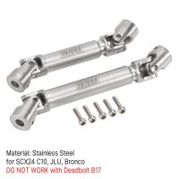 INJORA Steel Front Rear Center Drive Shafts for Axial...