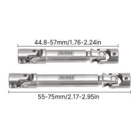 INJORA Steel Front Rear Center Drive Shafts for Axial SCX24 Chevrolet Jeep Wrangler Bronco Silver