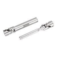 INJORA Steel Front Rear Center Drive Shafts for Axial SCX24 Chevrolet Jeep Wrangler Bronco Silver