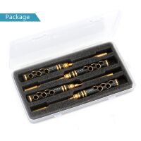INJORA 4PCS 4.0 5.5 7.0 8.0mm Hex Socket Nut Driver Wrench Tool for RC Model