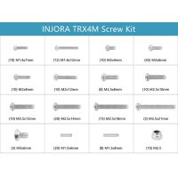 INJORA M1.6 M2 M2.5 Grade 12.9 Stainless Steel Hex Screws Nuts Hardware Kit for 1/18 TRX4M (4M-15)