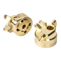 INJORA Heavy Duty Brass Portal Steering Knuckle Set for Axial SCX10 III Capra 1.9