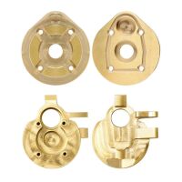 INJORA Heavy Duty Brass Portal Steering Knuckle Set for Axial SCX10 III Capra 1.9