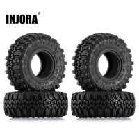 INJORA 1.0" 56*22mm Soft Rubber Rock Terrain Tires for 1/24 RC Crawlers (4) (T1005)