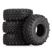 INJORA 1.0" 56*22mm Soft Rubber Rock Terrain Tires for 1/24 RC Crawlers (4) (T1005)