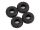 INJORA 1.0" 56*22mm Soft Rubber Rock Terrain Tires for 1/24 RC Crawlers (4) (T1005)