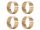 INJORA 4PCS 12g/pcs Gold Brass Inner Wheel Rings for INJORA 1.0" Wheels