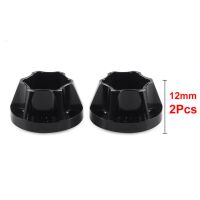 INJORA 12mm Black Aluminum Wheel Hex Hubs for 1.9" 2.2" Rims 12mm