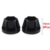 INJORA 12mm Black Aluminum Wheel Hex Hubs for 1.9" 2.2" Rims 15mm