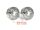 INJORA 2PCS Silver Anodized Brass Brake Disc Weights for 1.9" 2.2" Wheels