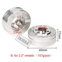 INJORA 2PCS Silver Anodized Brass Brake Disc Weights for 2.2" Wheels