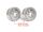 INJORA 2PCS Silver Anodized Brass Brake Disc Weights for 2.2" Wheels