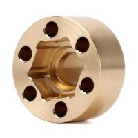INJORA 12mm Heavy Brass Wheel Hex Hub Extenders Adapters for 1.9 2.2 Beadlock Wheel Rims 10mm