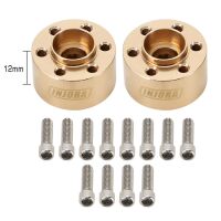 INJORA 12mm Heavy Brass Wheel Hex Hub Extenders Adapters for 1.9 2.2 Beadlock Wheel Rims 12mm