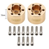 INJORA 12mm Heavy Brass Wheel Hex Hub Extenders Adapters for 1.9 2.2 Beadlock Wheel Rims 15mm