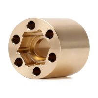 INJORA 12mm Heavy Brass Wheel Hex Hub Extenders Adapters for 1.9 2.2 Beadlock Wheel Rims 22mm