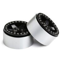 INJORA 4PCS 1.9 6-spoke Metal Beadlock Wheel Rims for 1/10 RC Rock Crawler Car Black