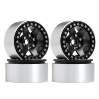 INJORA 4PCS 1.9" 6-spoke Metal Beadlock Wheel Rims...